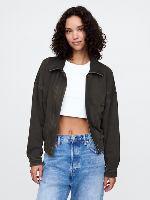 Sweatshirt Denim Bomber Jacket